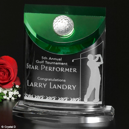 Birdie Hand-Crafted Crystal Trophy (#9105)