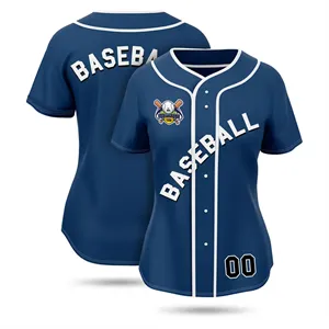 Women's Sublimated Full-Button Softball & Baseball Interlock Jersey