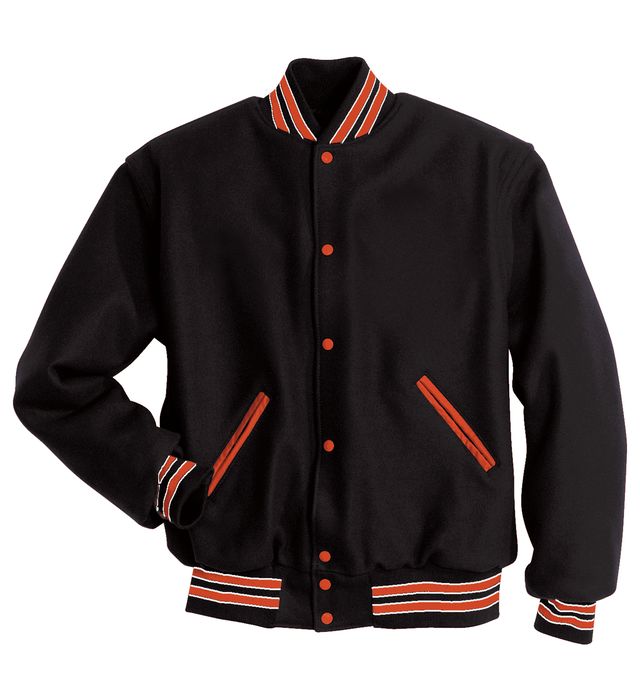 Traditional Melton Wool & Leather Letterman Jacket